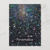 Custom Iridescent Abstract Stained Glass Pattern Postkarte (Vorderseite)