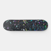 Custom Iridescent Abstract Stained Glass Pattern Skateboard (Horizontal)