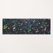 Custom Iridescent Abstract Stained Glass Pattern Yogamatte (Vorderseite (Horizontal))