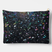 Custom Iridescent Abstract Stained Glass Pattern Zubehörtasche (Rückseite)