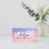 Custom Iridescent Beauty Makeuc Influencer Vlogger Visitenkarte (Stehend Vorderseite)