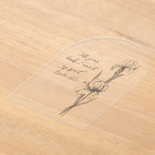 Custom Iris Arch Acrylic Memorial Card Acryleinladungen (Ablage )