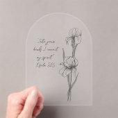Custom Iris Arch Acrylic Memorial Card Acryleinladungen (Insitu (Handheld))