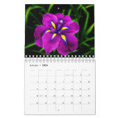 Custom Iris floral Calendar | Bearbeitungsjahr Kalender (Jan 2026)