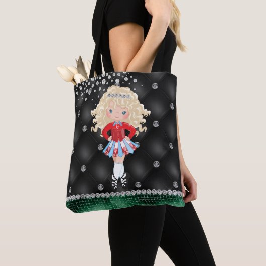 Custom Irish Dance Blond Girl Green, Black Tasche (Von Nahem)
