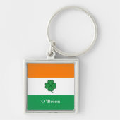 Custom Irish Flag Bottle Opener with Last Name Schlüsselanhänger (Vorne)