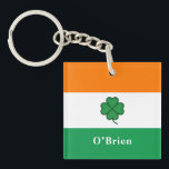 Custom Irish Flag Bottle Opener with Last Name Schlüsselanhänger<br><div class="desc">Carry a piece of Irish pride everywhere with this custom Irish flag bottle opener keychain. Featuring vibrant green,  white,  and orange colors,  it can be personalized with your last name. Perfect for St. Patrick’s Day,  gifts,  or everyday use for friends and family who love Irish-themed accessories.</div>