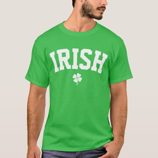 Custom Irish Kleeblatt St Patricks Day T-Shirt (Vorderseite)