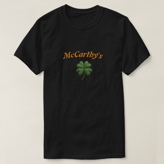 Custom Irish Name Shamrock St Patrick’s T-Shirt (Design vorne)