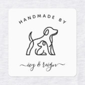 Custom Iron on Label for crafter with pet icon Etiketten (Design 2)