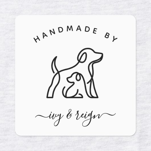 Custom Iron on Label for crafter with pet icon Etiketten (Design 1)