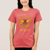 Custom "It is well with my Soul" Boho Honeybee Tri-Blend Shirt (Vorderseite)