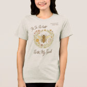 Custom "It is well with my Soul" Boho Honeybee Tri-Blend Shirt (Vorderseite)