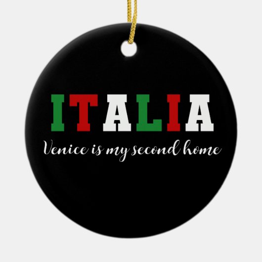 Custom Italia Italien Trip Souvenir Weihnachtsgesc Keramik Ornament (Vorne)