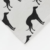 Custom Italian Greyhound Dog Silhouette Fleecedecke (Ecke)