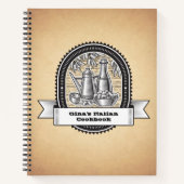 Custom Italian Themed Rezept Book, Kochbuch Notizblock (Vorderseite)