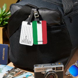 Custom Italy Flag Italienische Fahne Travel Luggag Gepäckanhänger