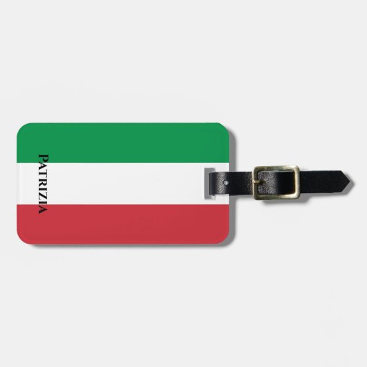Custom Italy Flag Italienische Fahne Travel Luggag Gepäckanhänger (Vorderseite horizontal)