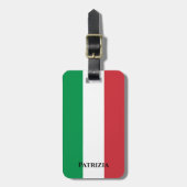 Custom Italy Flag Italienische Fahne Travel Luggag Gepäckanhänger (Vorderseite vertikal)