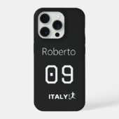 Custom Italy National Soccer Professional Mono iPhone Hülle (Rückseite)