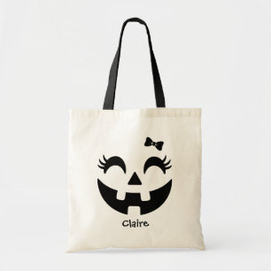 Custom Jack O' Lantern Halloween Trick oder Behand Tragetasche