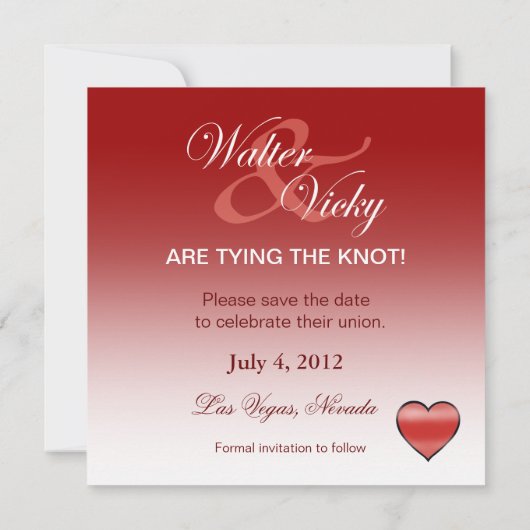 Custom Jackpot Las Vegas Save the Date (Rückseite)