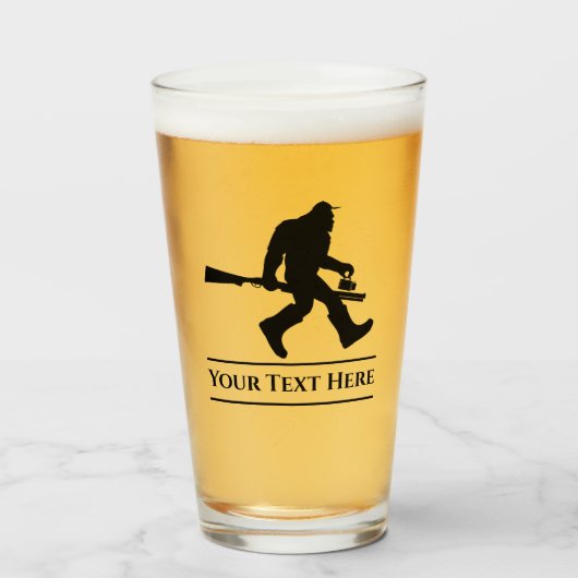 Custom Jagd Sasquatch Funny Beer Glass Tumblr Glas (Vorne (Gefüllt))