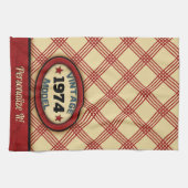 CUSTOM-JAHR Retro-Vintages Modell Geschirrtuch (Horizontal)