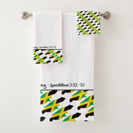 Custom JAMAICA FLAG Christlich Badhandtuch Set (Insitu)