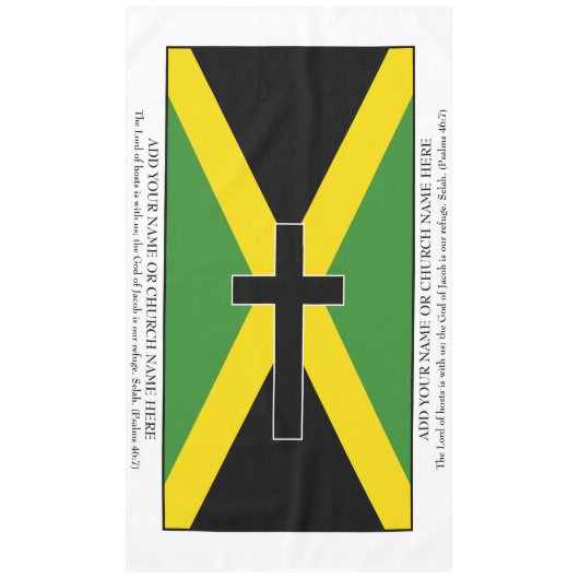 Custom Jamaica Flag mit Black Cross Pal Tischdecke (Vorderseite)