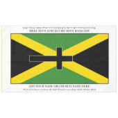 Custom Jamaica Flag mit Black Cross Pal Tischdecke (Vorderseite (Horizontal))