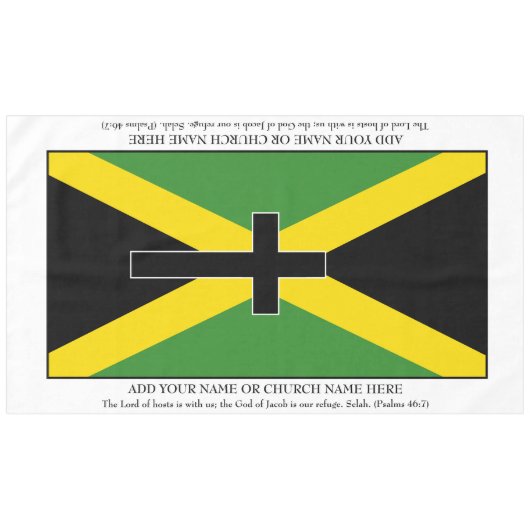 Custom Jamaica Flag mit Black Cross Pal Tischdecke (Vorderseite (Horizontal))