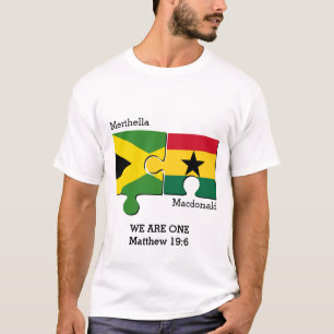 Custom JAMAICA GHANA Christlich Flag T-Shirt