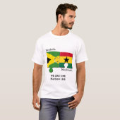 Custom JAMAICA GHANA Christlich Flag T-Shirt (Vorne ganz)