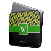 Custom JAMAICA GHANA Monogram Laptopschutzhülle (Vorderseite Links)