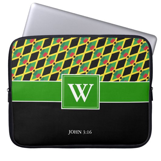 Custom JAMAICA GHANA Monogram Laptopschutzhülle (Vorderseite)