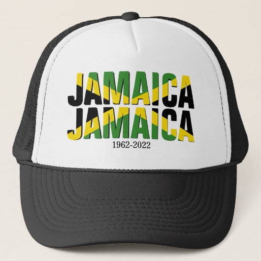 Custom JAMAICA JAMAICA 60 Jahre Truckerkappe (Vorderseite)