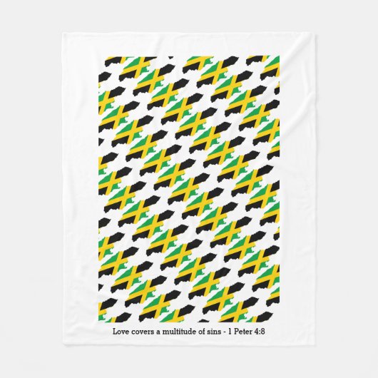 Custom Jamaica Map Fleecedecke (Vorderseite)