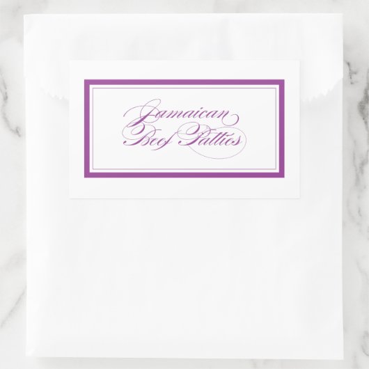 Custom_Jamaican Beef Patties Rechteckiger Aufkleber (Tasche)