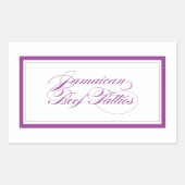 Custom_Jamaican Beef Patties Rechteckiger Aufkleber (Vorderseite)