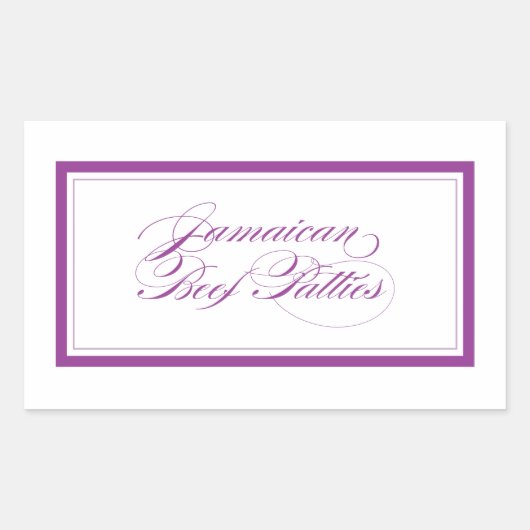 Custom_Jamaican Beef Patties Rechteckiger Aufkleber (Vorderseite)