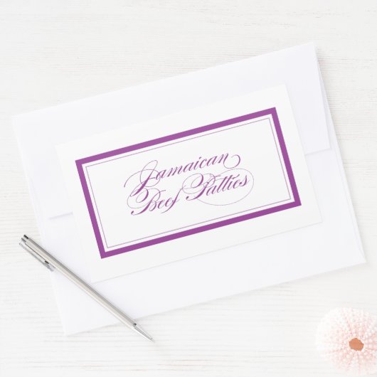 Custom_Jamaican Beef Patties Rechteckiger Aufkleber (Umschlag)