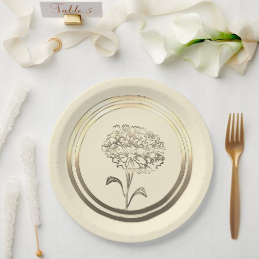 Custom Januar Carnation Pappteller (Hochzeit)