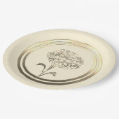 Custom Januar Carnation Pappteller (Schrägansicht)