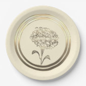 Custom Januar Carnation Pappteller (Vorderseite)