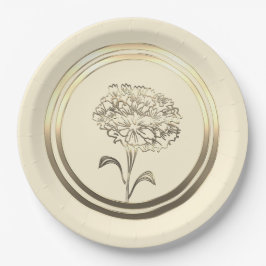 Custom Januar Carnation Pappteller