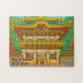 Custom Japan Landscape Travel Ästhetische Tempel Puzzle (Horizontal)