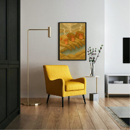 Custom Japan Reise Landschaft Whimsical Affe Poster