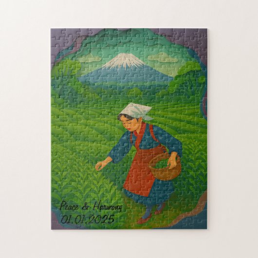 Custom Japan Reisen Landschaft ästhetische mt.Fuji Puzzle (Vertikal)