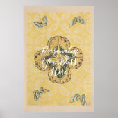 CUSTOM Japanese Butterfly Floral Pattern Art | Poster (Vorne)
